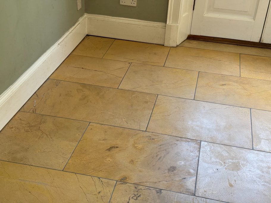 Restored marble floor tile Restored marble floor tile