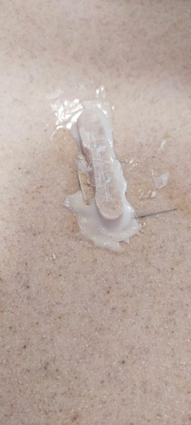 smashed corian surface